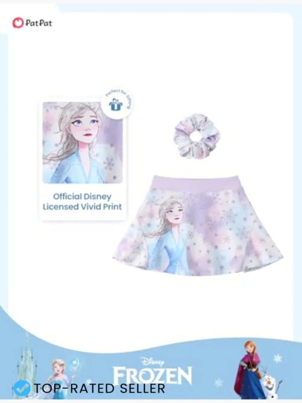 Girls Skort with Inner Shorts Pockets Athletic Golf Tennis Activewear Scrunchie
